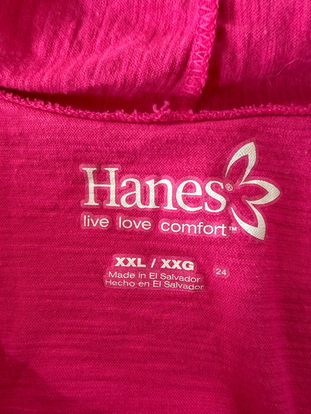 Hanes Bright Pink Full-Zip Hooded Sweatshirt - Picture 2 of 7